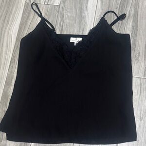 Socialite Black Lace-Trim Camisole Top